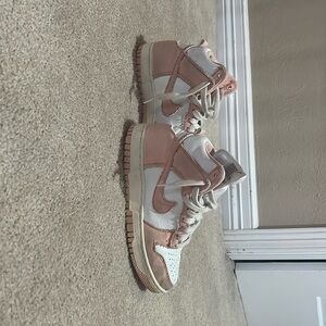 Pink Nike dunks worn twice